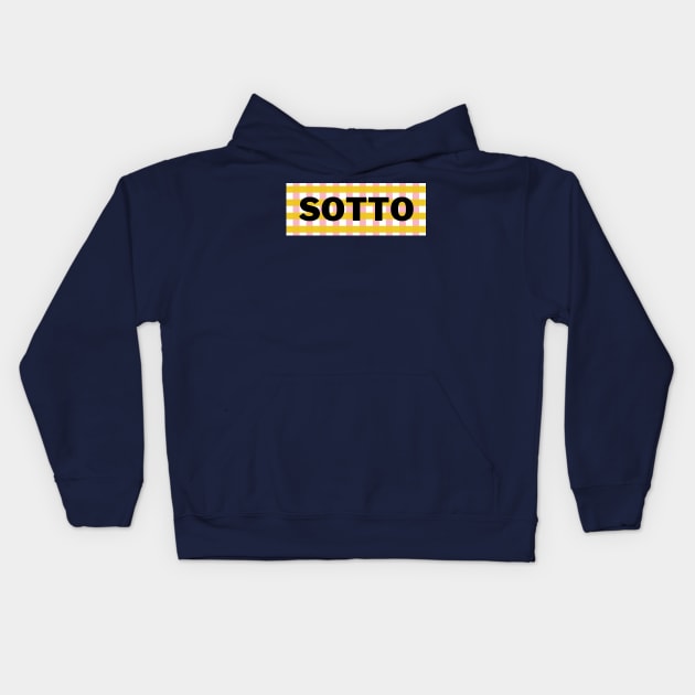 Yellow Checkered Sotto Surname Kids Hoodie by aybe7elf